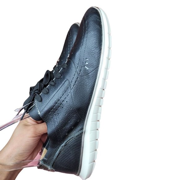 Hush Puppies Women's Tricia Perf Laceup Oxford Black Leather Sz 10 - Picture 4 of 15